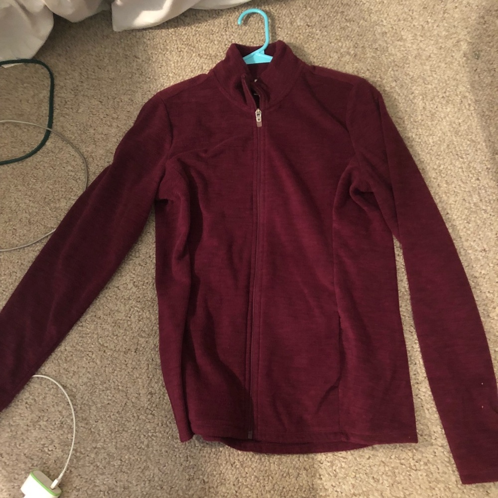 Maroon Zip Down Jacket